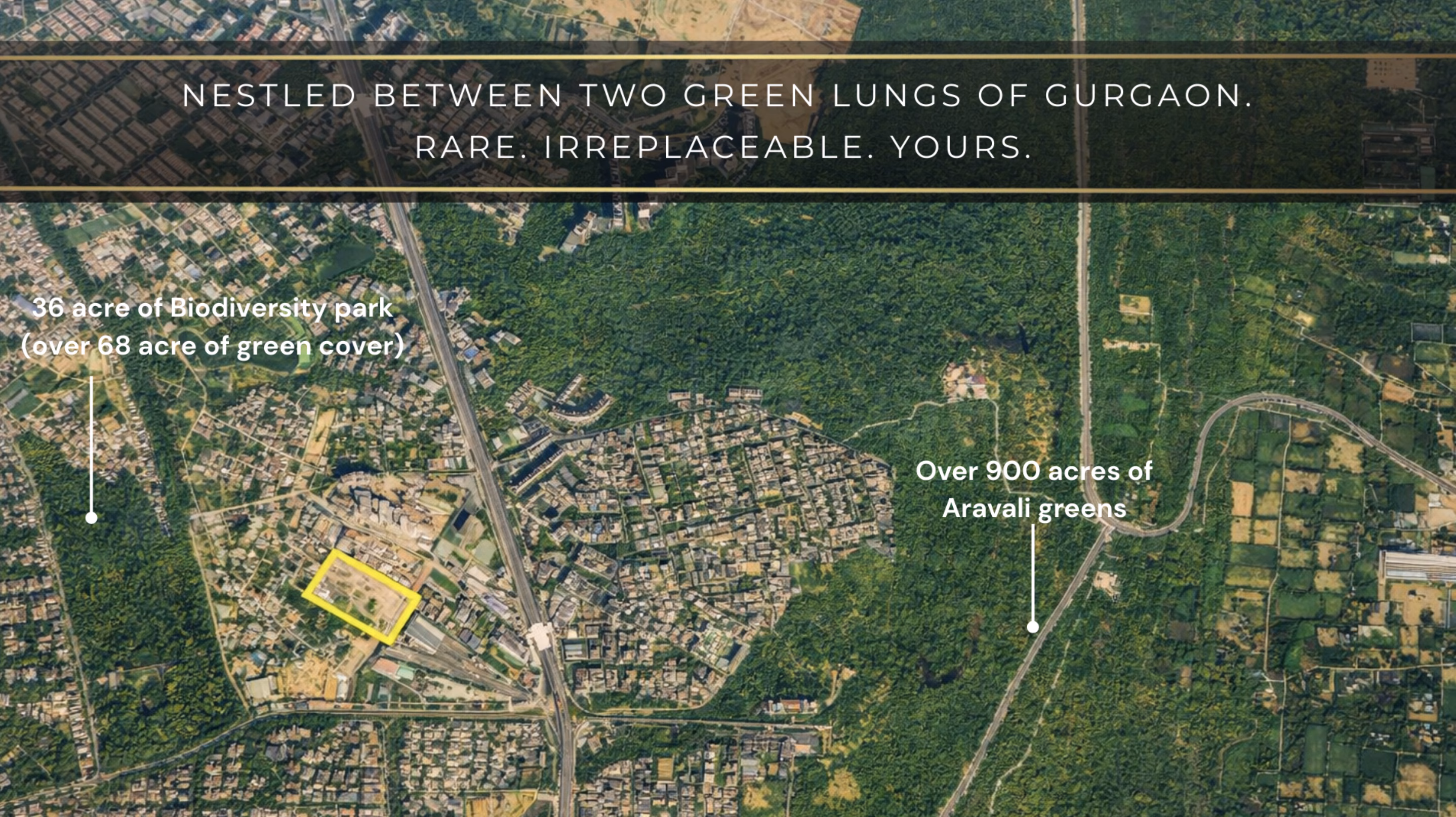 Godrej Samaris Location — Nestled between two green lungs of Gurgaon